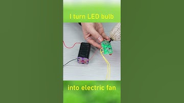 I turn LED bulb into electric fan #shorts