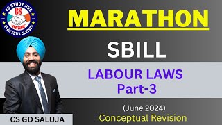SBILL I Labour Laws (Industrial Dispute Act)CS EXE (New Syllabus) I CS GD SALUJA I June 2024
