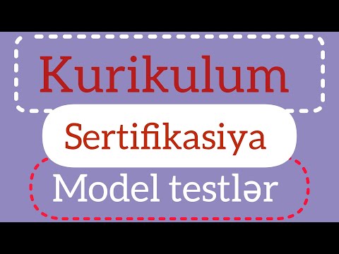Kurikulum. Model testlər. Miq/Sertifikasiya - 2023