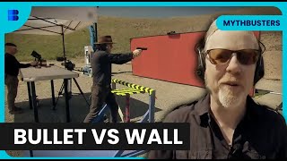 Can Bullets Penetrate Walls Like Movie Hitmen Claim | MythBusters | Science Documentary