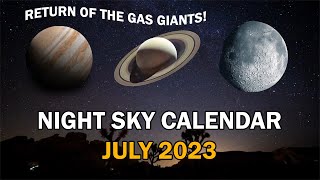 Don&#39;t miss out on Saturn, Jupiter, Supermoon, and Meteor Shower in July 2023! | Night Sky Calendar