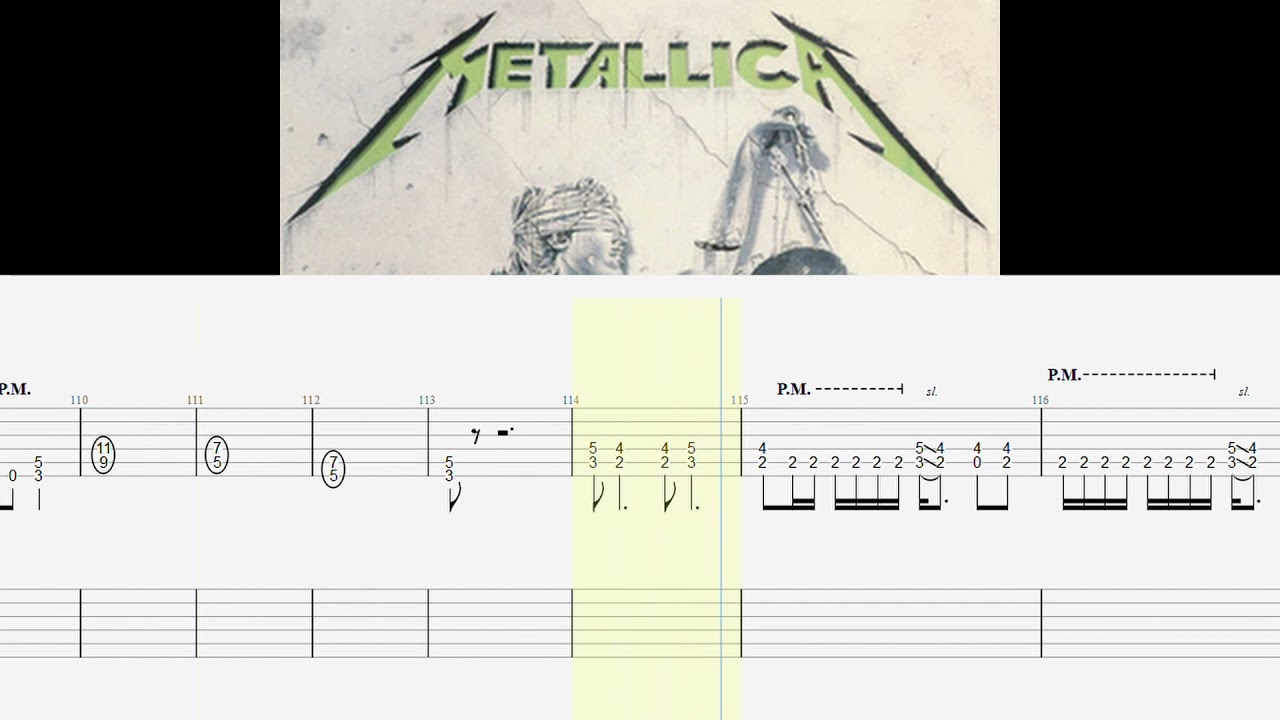 Metallica Dyers Eve Tabs YouTube