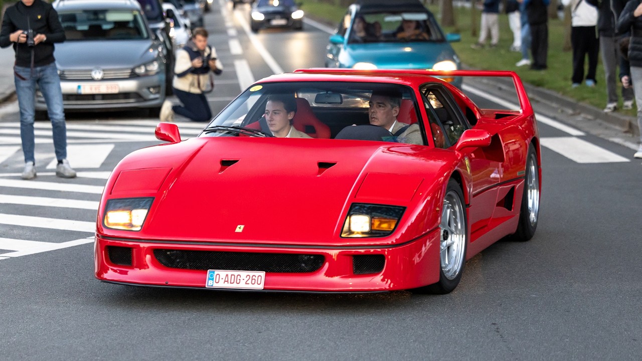 Carspotting in Knokke - BURNOUTS, NEW Tourbillon, Daytona SP3, V12 Speedster, 2x F40, Disco Volante