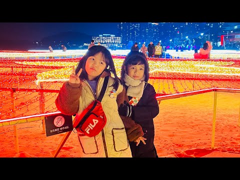 Haeundae South Korea Christmas lights
