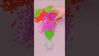 Zen Art ✨️💗 Oddly Satisfying Colorful Stars Beads Falling | Your Brain will Like this #marblerunbb