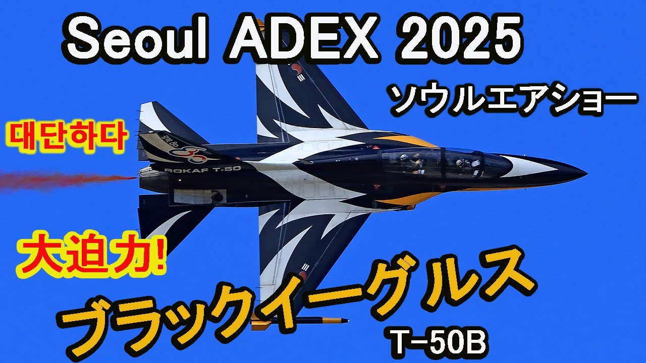Seoul ADEX 2025  ソウルエアショー  Black Eagles　대단하다