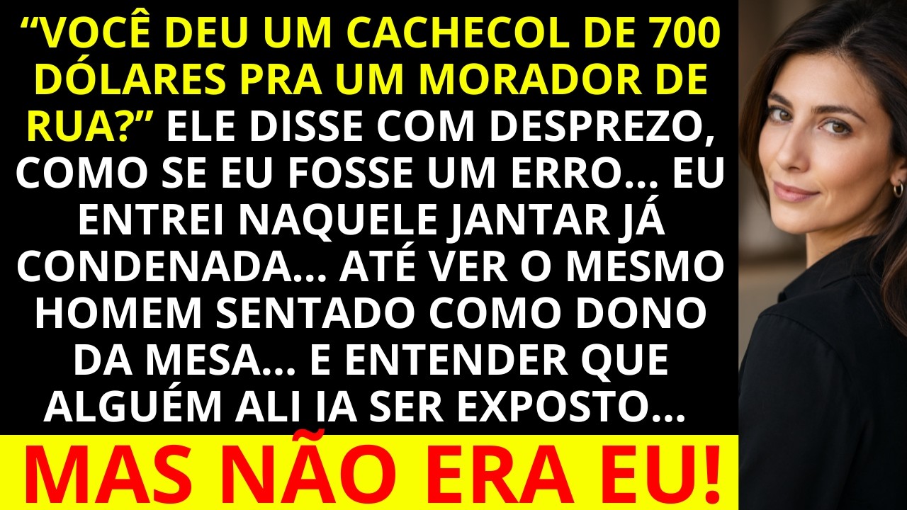 Eu estava oficialmente atrasada para o jantar mais importante da minha vida, o momento em que finalmente conheceria o pai bilionário, recluso e notoriamente difícil do meu noivo, quando o vi. Um...