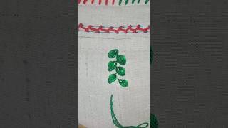 beautiful leaf With beads 🪡🌿 tutorial #shorts #handbroidery