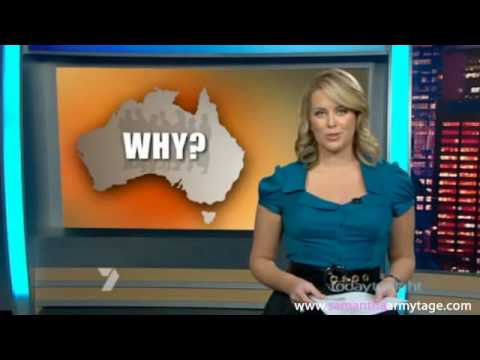 Samantha Armytage - Button Up Blue Top