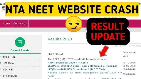 NTA NEET WEBSITE BUG, NEET RESULT 2020