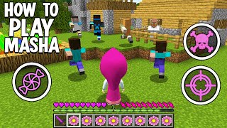 HOW TO TROLL PLAYERS AS MASHA in MINECRAFT ! Masha and The Bear Minecraft - GAMEPLAY Movie traps
