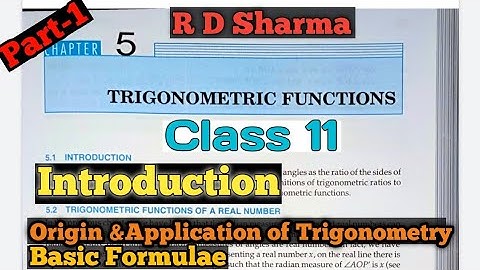 RD Sharma Class 11 Chapter 5 (Trigonometric Function ) Concept|Part-1