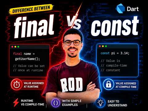 The Difference between final and const in Dart Programming Language