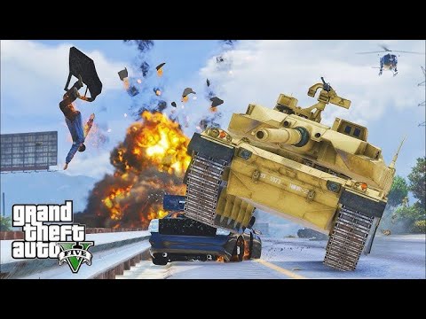 GTA 5 - Epic Five Star Chase (Escape From The Police Station + War With ...