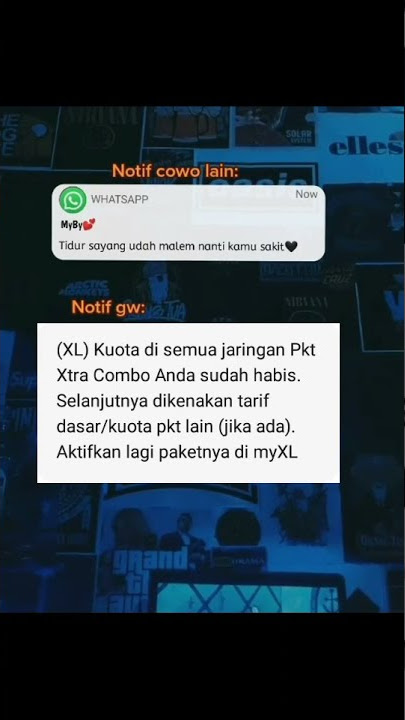 story wa Xl combo paket anda sudah habis