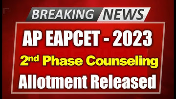 AP Eapcet 2nd phase allotment letter released
