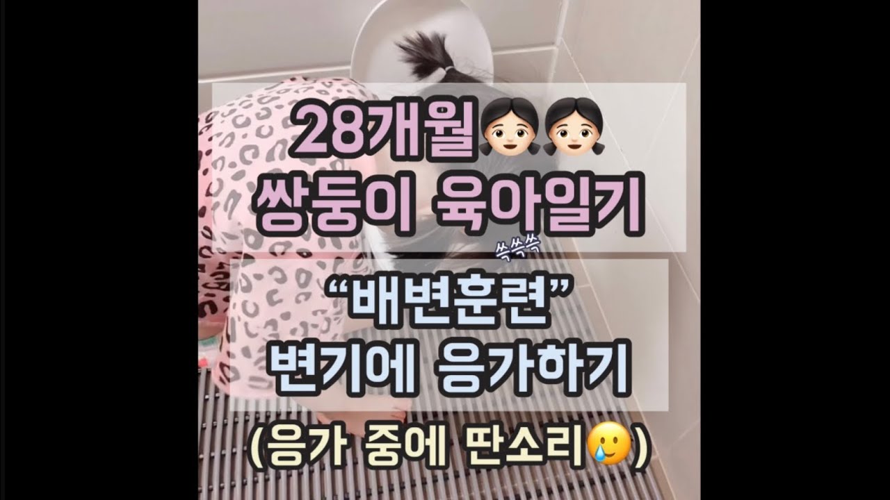 쌍둥이육아 | 28개월 | 배변훈련, 변기에 응가하기☺️👍🏻