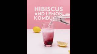 HIBISCUS AND LEMON KOMBUCHA