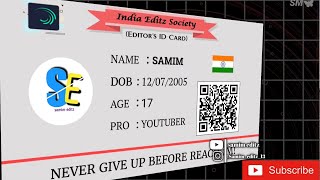 Alight Motion Editors Id Card  Editing   New Xml Preset  alightmotion  samimeditz7343
