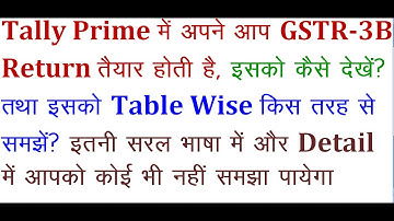 HOW TO SEE & UNDERSTAND GSTR-3B RETURN IN TALLY PRIME | GSTR-3B REPORTS KESE DEKHE TALLY PRIME ME