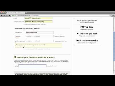 Setting up your webenabled.com account