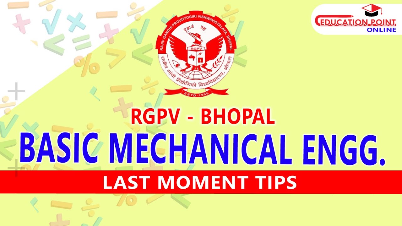 Last Moment Tips for Basic Mechanical Engg - YouTube