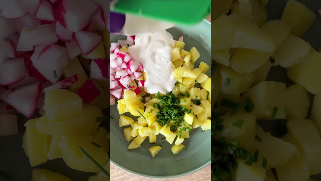 Frühlings-Kartoffelsalat mit veganem Dressing | Rezept | Salatschwester ...