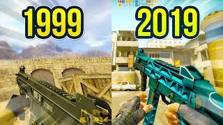 Evolution of the UMP-45 in Counter Strike on Dust Map 1999 - 2019