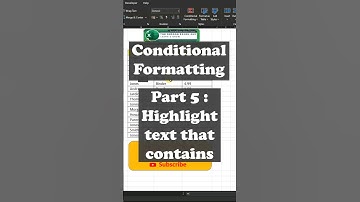Highlight text that contains in excel #shorts #exceltips