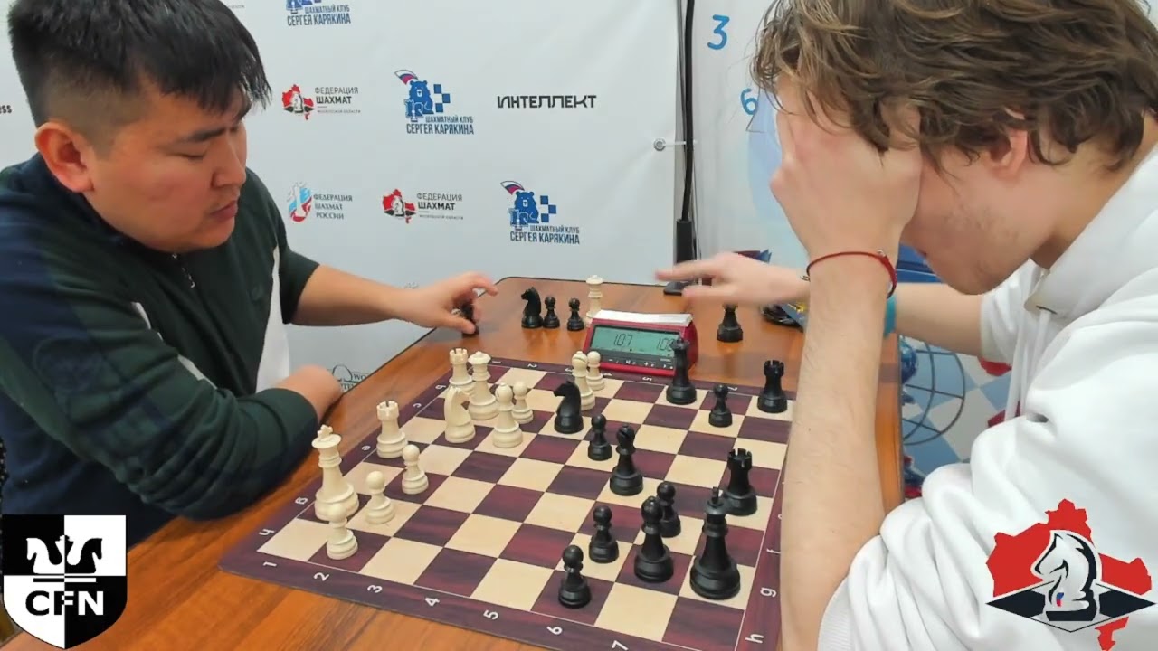 Two bishops against a queen.GM Tsydypov Z.(2617) vs IM Rostovtsev D.(2471) Russian Chess Crown blitz