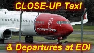 Close-Up taxi and departures at Edinburgh Airport HD