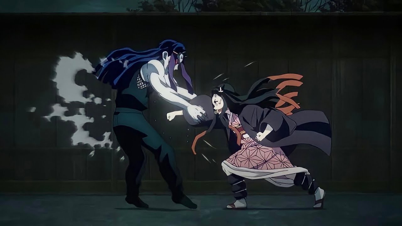 Demon Slayer Nezuko Fighting Daki