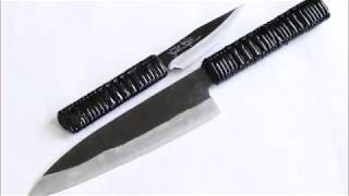 San Mai 3 layer forge welding to finishing by hand Japanese knife Shokei Funaki