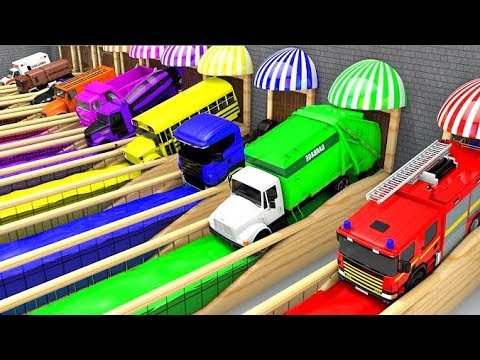 Colors for Children to Learn with Toy Super Cars Trucks Coloring ...
