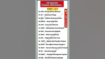 PART 4/7 || ✅ Computer Related Full Forms 🔥|| Computer Abbreviations  #shorts #viral
