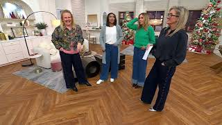 Peace Love World Wide Leg Jeans W Forward Seam And Rivets On Qvc