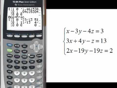 calculator matrix graphing consistent using