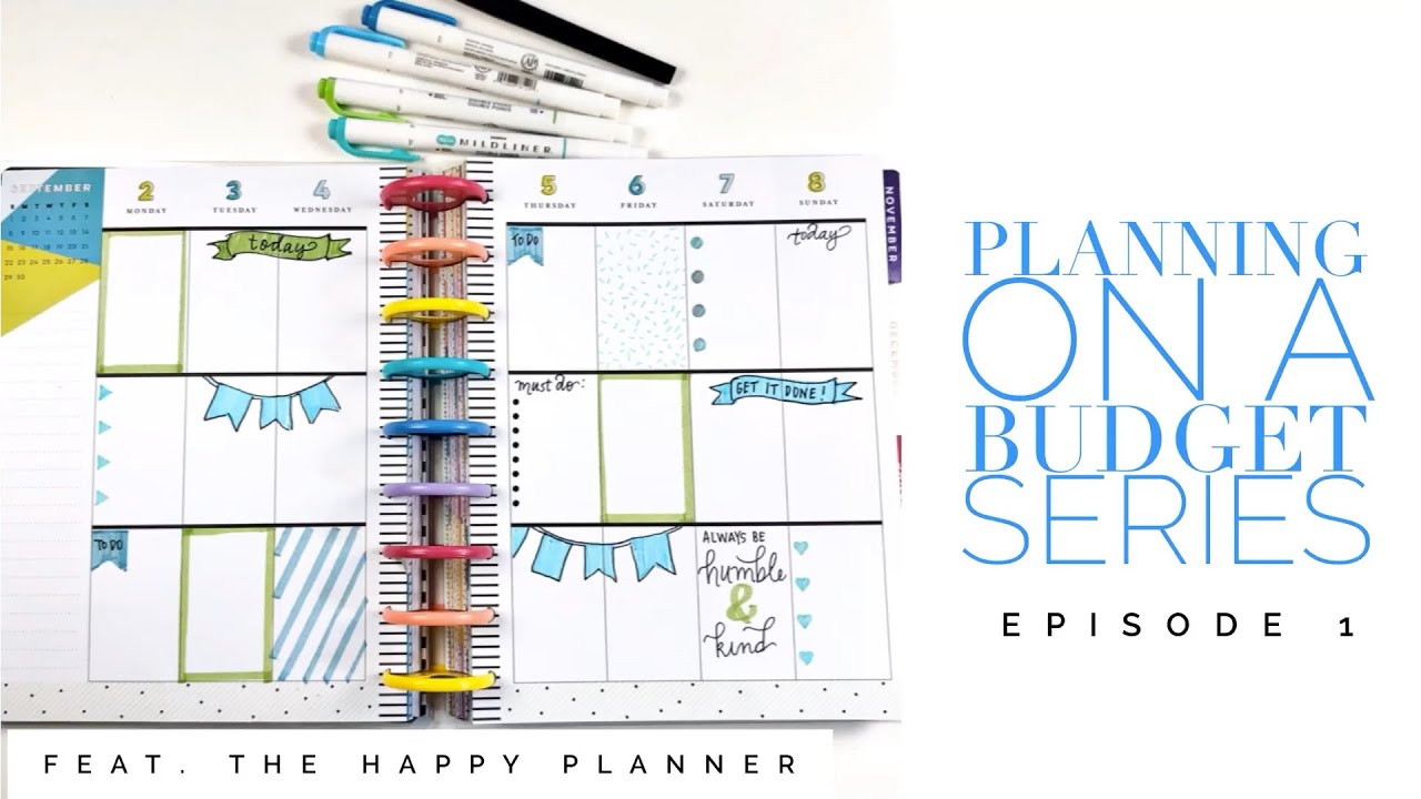 Planning On A Budget: Episode 1 // The Happy Planner - YouTube