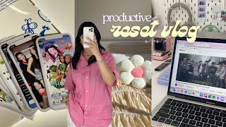 productive reset vlog🧇 organising, cleaning my room, ph haul, days in july, desk makeover ft.vernal