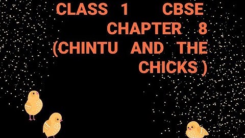CHINTU  AND  THE  CHICKS 🙂 DAV➡️  CLASS 1  ENGLISH 📘 CHAPTER   8➡️  Explain  in  Hindi 🙂 CBSE