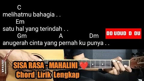 Kunci Gitar SISA RASA  -MAHALINI  (Chord,Lirik ,and Strumming )
