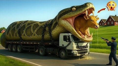  Heroes Risk Their Lives Against Deadly Giant Python to Save Helpless Cow 🐍