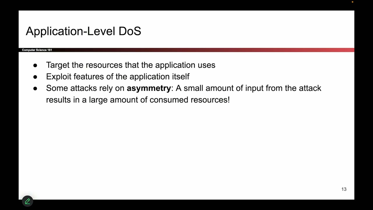 [Networking7, Video 3] Application-Level DoS