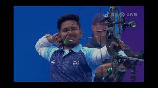 Ojas Deotale won Treble at Men&#39;s Compound Archery in Asian Games 2023