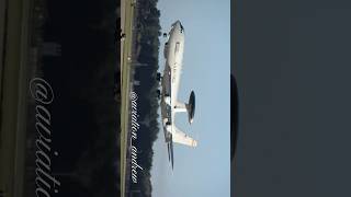 MO f15s arriving into Lakenheath after deployment with 2 AWACS’s from America into Mildenhall #f15