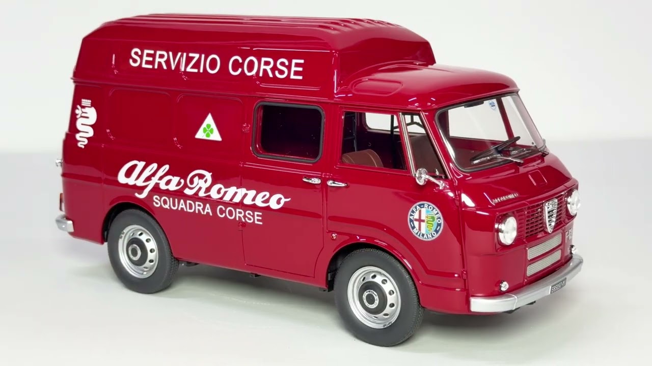 Alfa Romeo F12 Autocarro Tetto Sopralzato Servizio Corse 1967 Scala: 1/18 Laudoracing-Models