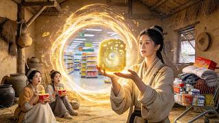 Poor woman escapes famine with her sisters. A jade opens a portal, and she brings back food. Guide