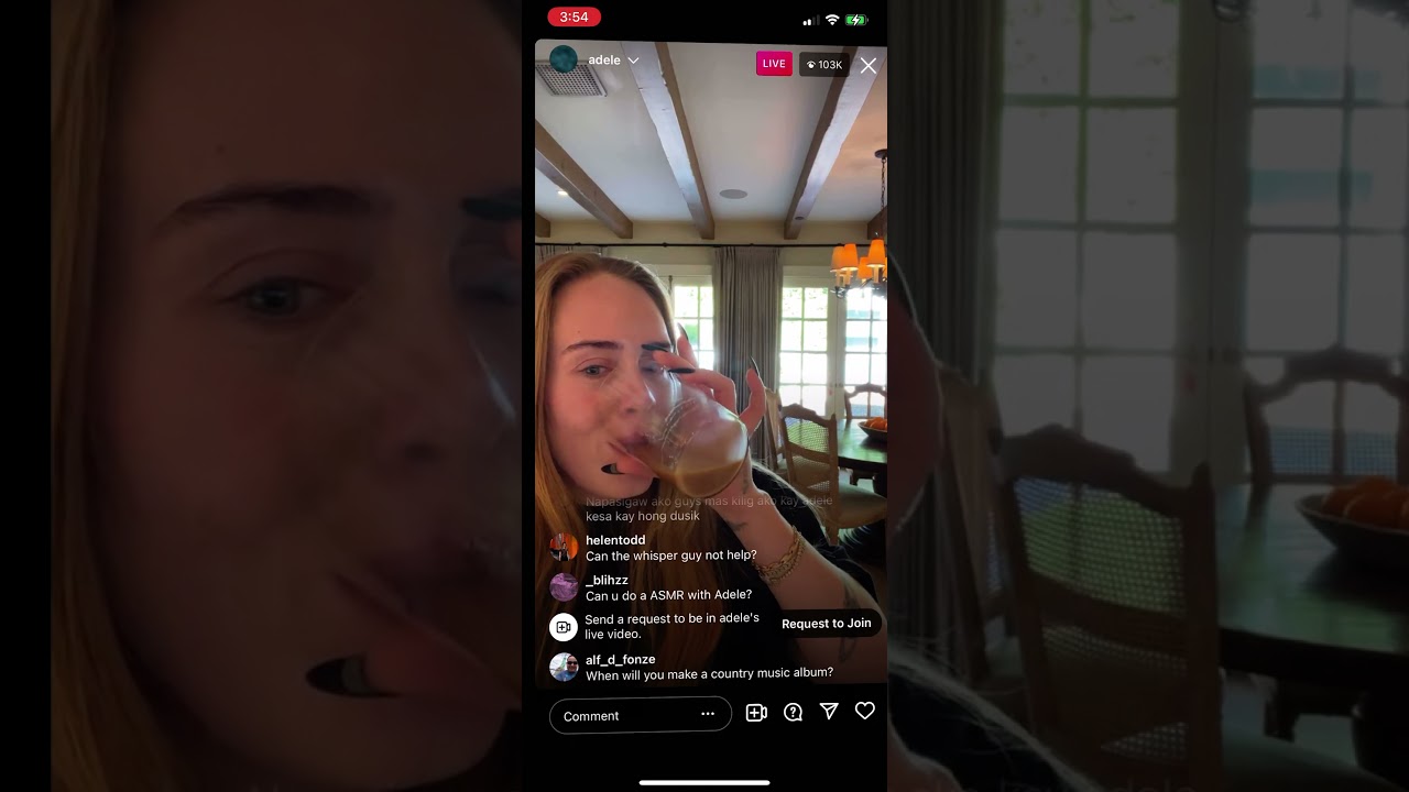Adele Leaked Herself Her New Single ” Easy On Me “On Her Live In Instagram For  The First Time