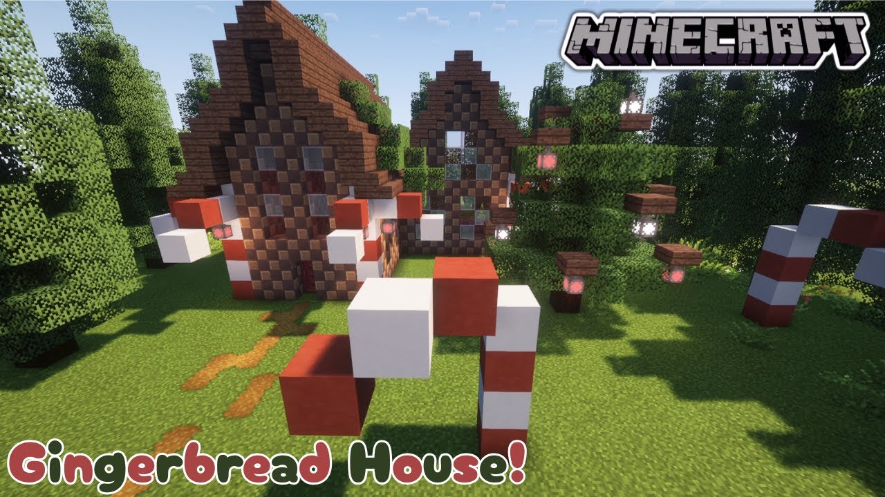 [Minecraft] Building A Gingerbread house! — Time-lapse - YouTube