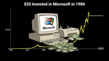 $20 in Microsoft is Worth THIS Much Today (1986-2025) | Animated Line Chart